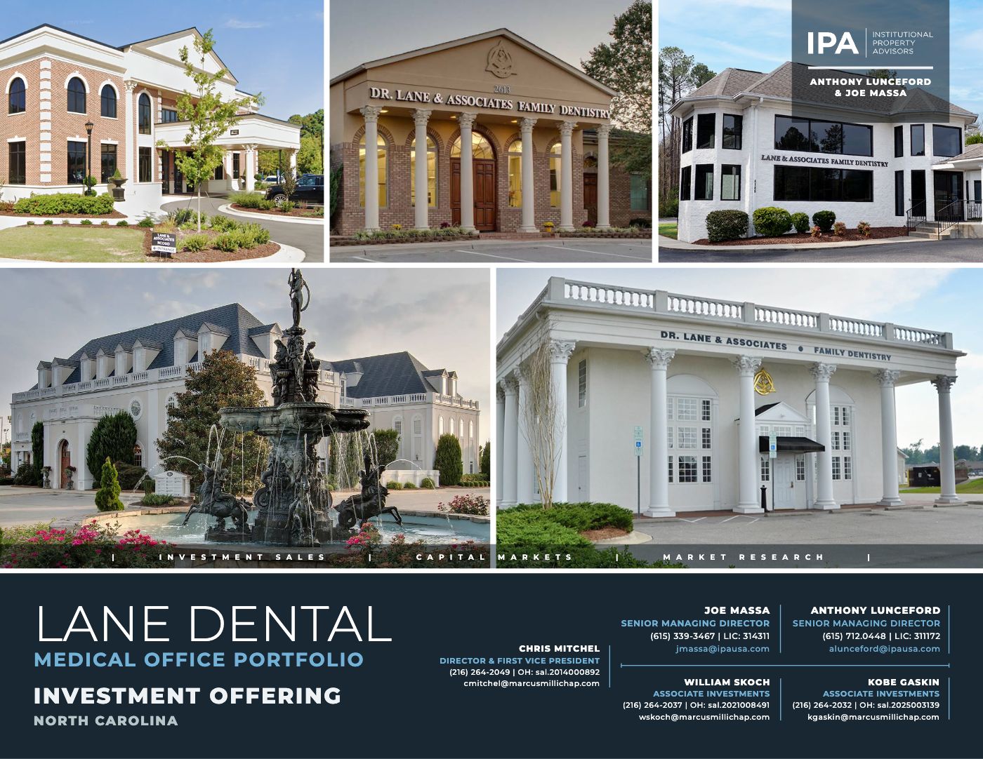 Lane Dental medical office portfolio — front page