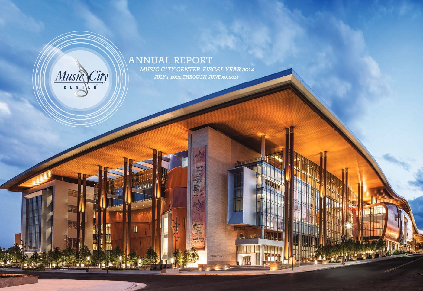 Music City Center annual report fiscal year 2014 — front page